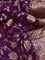 Banarasi uppada silk saree purple with allover zari woven floral brocade weaves and zari woven border