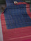 Banarasi tussar silk saree peacock blue and pink with allover thread & zari woven buttas and woven border