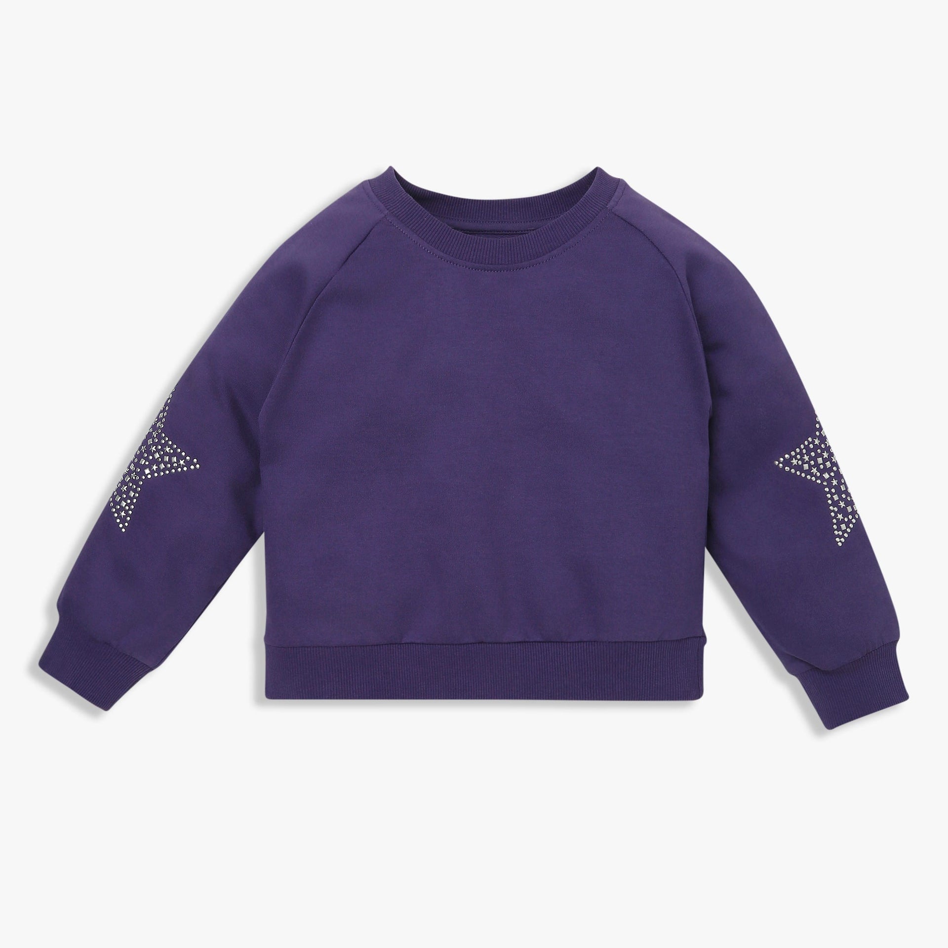 Girls Embellished Cotton Pop Sweat Tee