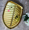 Gift item, banana leaf plate, Brass Thali, leaf designed multipurpose plate (Dia 9 Inches)