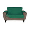 2 Seater Reversible Sofa Cover 179 cm x 223 cm (Emerald & Light Green)