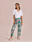 Women Green Printed Woven Viscose Lounge Pants