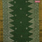 Bhagalpuri saree green with butta prints and zari woven border