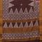 Bhagalpuri saree coffee brown with butta prints and zari woven border