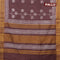 Bhagalpuri saree coffee brown with butta prints and zari woven border