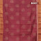 Bhagalpuri saree deep maroon with allover bandhani prints and zari woven border