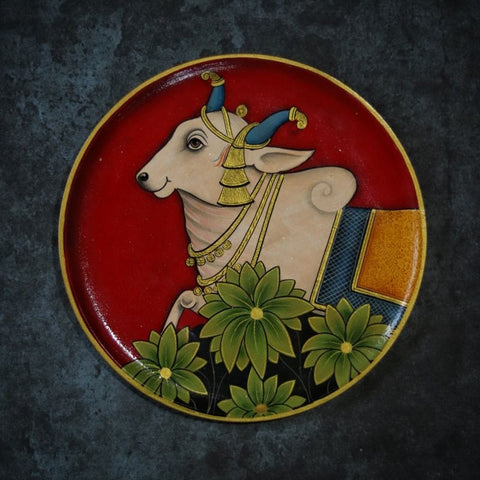 Pichwai Handpainted Wall Plate - 10"