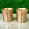 Kansa Glass Drinkware, Bronze Water Glass Diameter 3.5 Inches Capacity: 200ML (Pack of 2 Pcs)