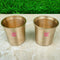 Kansa Glass Drinkware, Bronze Water Glass, Diameter 3 Inches, Capacity: 200mL (Set of 2)