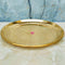 Navratri Special Round Polished Brass Plate, Puja Plate (Dia 10 Inches)