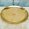 Navratri Special Round Polished Brass Plate, Puja Plate (Dia 9 Inches)