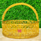 Round Shaped Metal Wire Flower Basket, Decorative Basket (Dia 6 Inches)