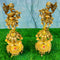 Peacock Brass Diya with Hanging bells, Height - 3 Feet