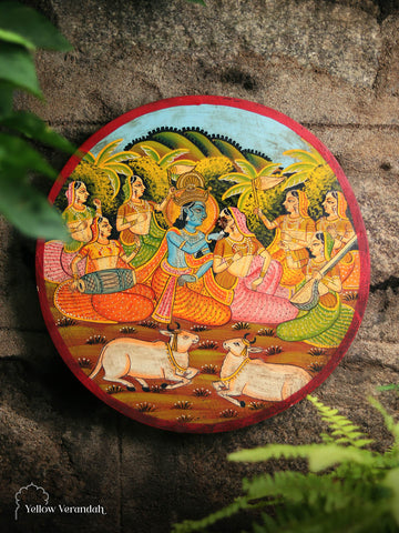 Pichwai Handpainted Wall Panel - 13"