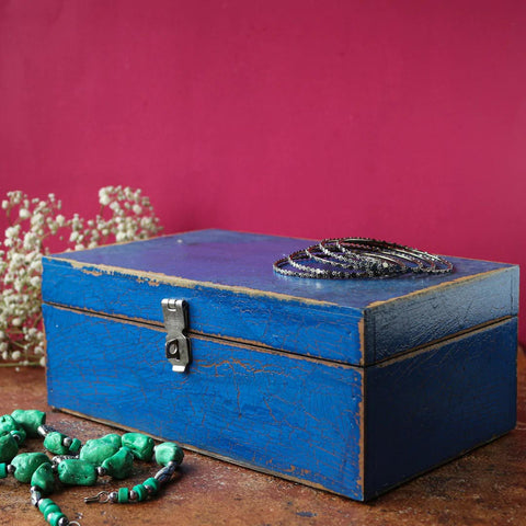 Wooden Distressed Keepsake Box