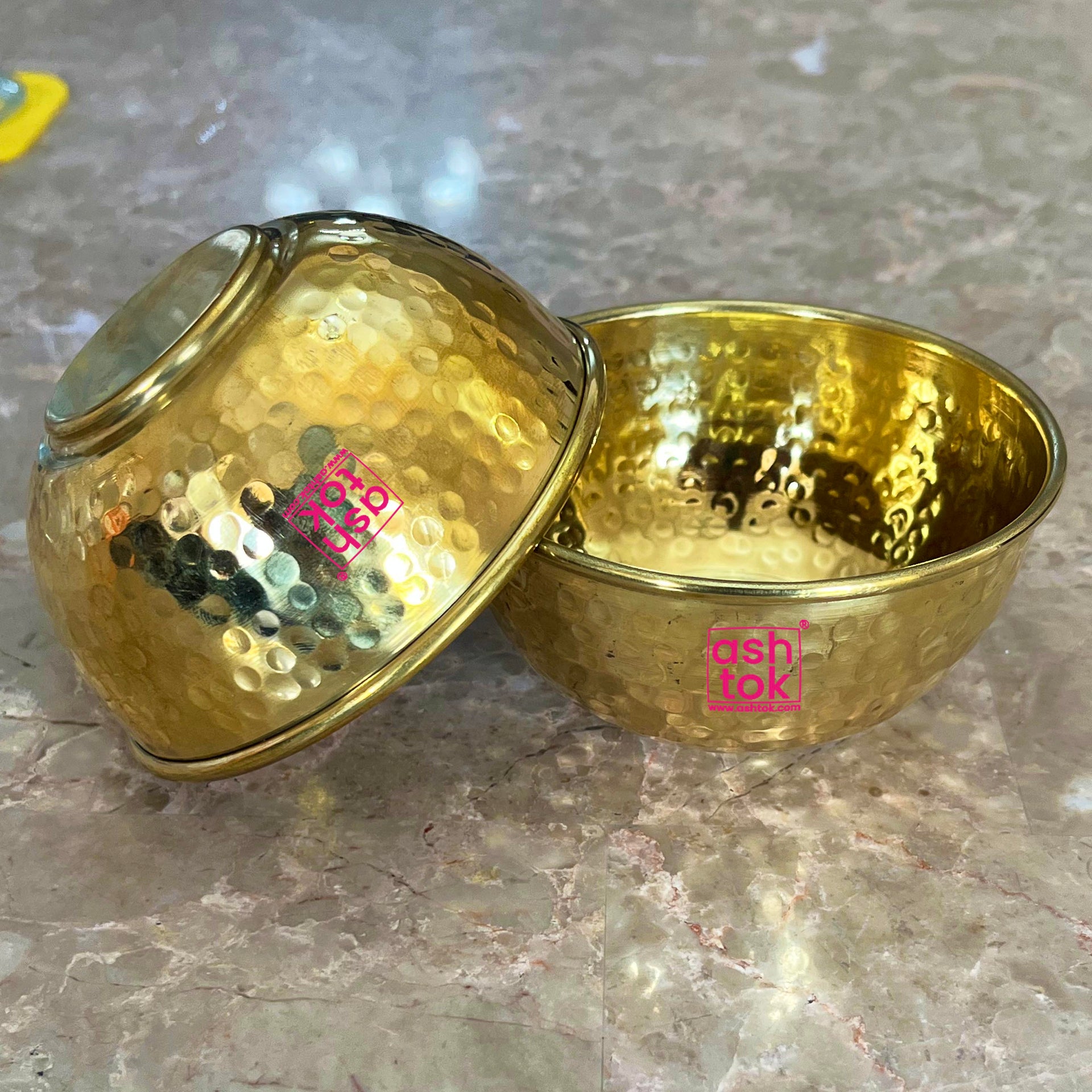 Brass Bowl, Brass Gift Items, Multipurpose Brass Wati Bowl, Colour Gold. (Pack of 10)