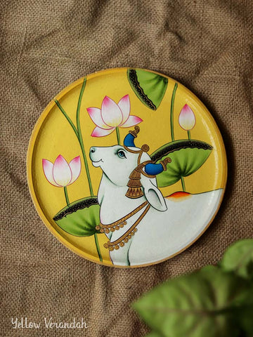 Pichwai Handpainted Wall Plate - 10"