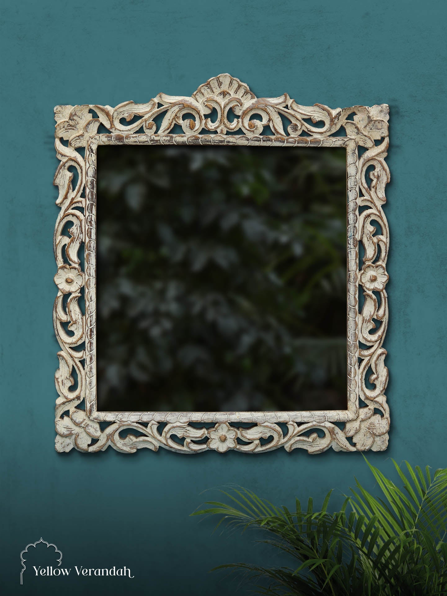 Victorian Wooden Carving Mirror