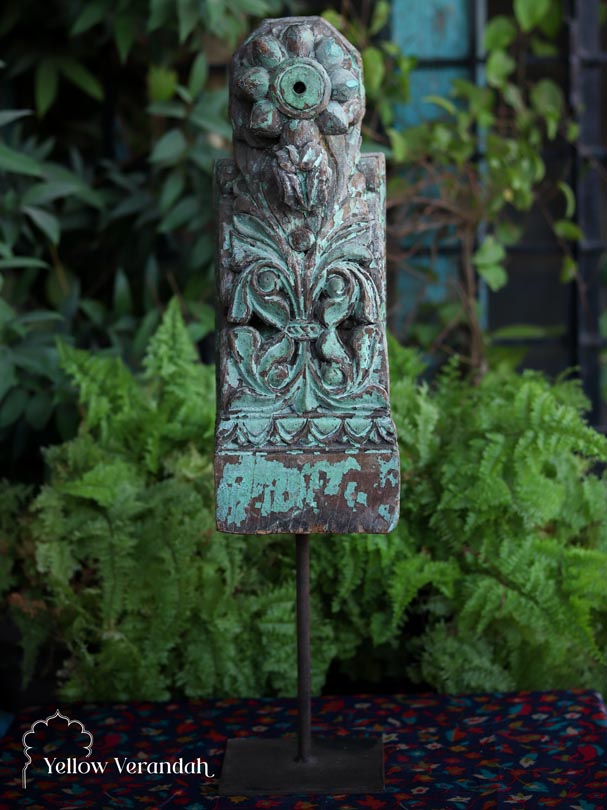 Antique Wooden Carving on Stand