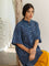 Set of 2 - Keya Indigo Cotton Tunic and Palazzo