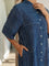Set of 2 - Keya Indigo Cotton Tunic and Palazzo
