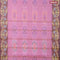 Bengal cotton saree mauve pink and brown shade with allover ikat weaves and thread woven border without blouse