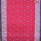 Bengal cotton saree pink and blue with thread woven buttas and thread woven border without blouse