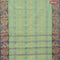 Bengal cotton saree green shade and blue with thread woven buttas and long thread woven border without blouse