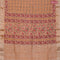 Chanderi silk cotton saree pale orange and black with natural vegetable butta prints and zari woven gotapatti lace border