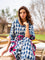 Indigo Paisley Dabu Cotton Kaftan