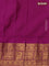 Pure gadwal silk saree cs blue and purple with zari woven buttas and temple design zari woven border