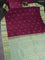 Pure kanchipuram silk saree dark magenta pink and green shade with zari woven buttas and zari woven korvai border
