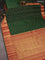 Pure kanchipuram silk saree dark green and maroon with allover small zari checks & buttas and zari woven korvai border