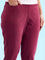 Women Solid Maroon Mid Rise Cropped Jeggings