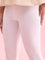 Women Solid White Shimmer Cropped Leggings