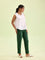 Women Solid Golf Green Cotton Kurti Pants