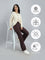 Dark Wine Suede Bell Bottom
