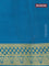 Pure mysore silk saree mustard yellow and cs blue with zari woven buttas and zari woven border