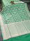 Banarasi uppada silk saree teal green with allover zari woven brocade weaves and zari woven border