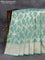 Banarasi uppada silk saree dual shade of teal blue with allover zari woven floral brocade weaves and zari woven floral border