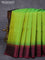 Pure kanjivaram silk saree light green and deep maroon with allover zari weaves and simple border