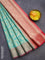 Banarasi kota saree teal blue and pink with allover zari weaves and floral zari woven border