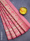 Banarasi kota saree pink shade with allover thread & zari weaves and zari woven border