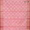 Banarasi kota saree light pink and pink with paisley zari woven buttas and floral zari woven border