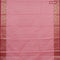 Banarasi kota saree light pink and maroon with allover zari woven buttas and floral zari woven border