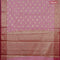 Banarasi kota saree light pink and pink with floral zari woven buttas and floral zari woven border