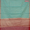 Banarasi kota saree teal blue and maroon with zari woven buttas and zari woven border