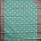 Banarasi kota saree teal blue and maroon with zari woven paisley buttas and zari woven border