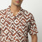 Camp Collar Half Sleeve Short Length Relaxed Fit Cuban Printed Shirt