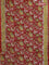Chanderi bagru saree maroon with allover prints and small zari woven border